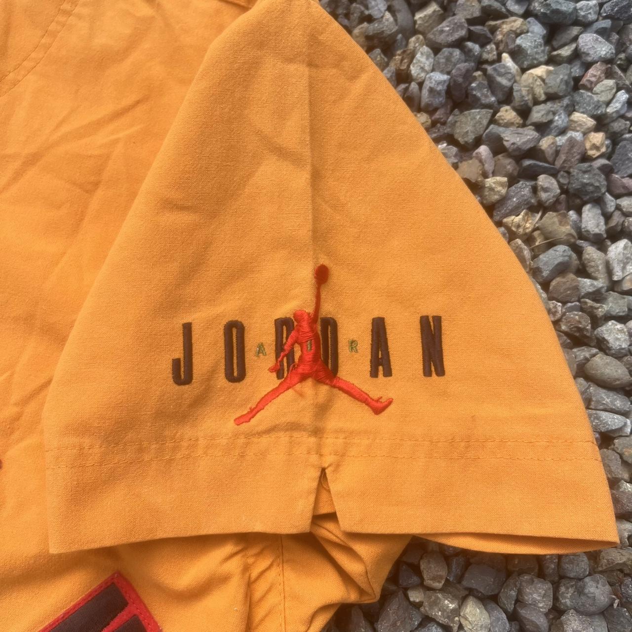 Vintage Nike Jordan Red Baseball Jersey Top Button - Depop