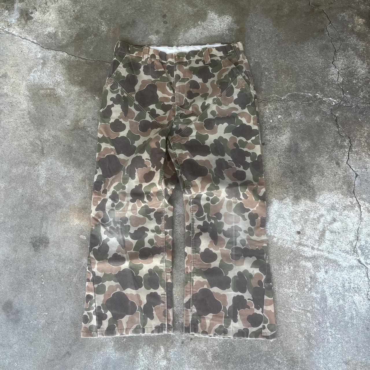 Vintage 80s Frog skin Camo Pants Actual Size... - Depop