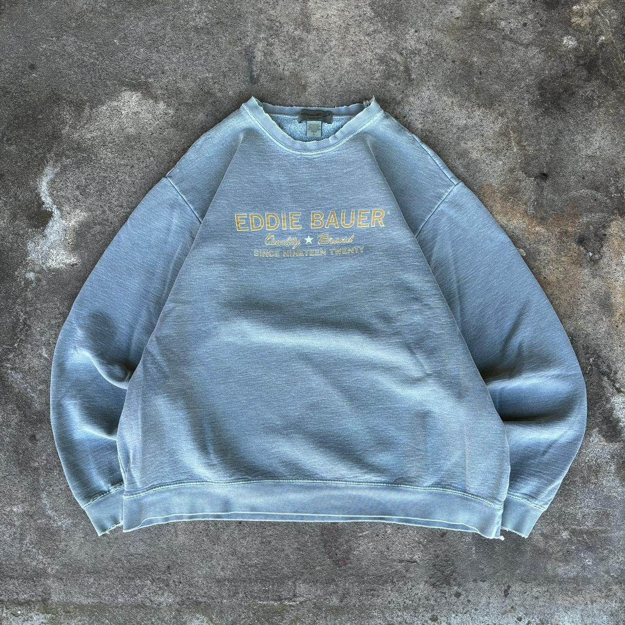 Vintage 90e Eddie Bauer Crewneck Sweatshirt Size L... - Depop