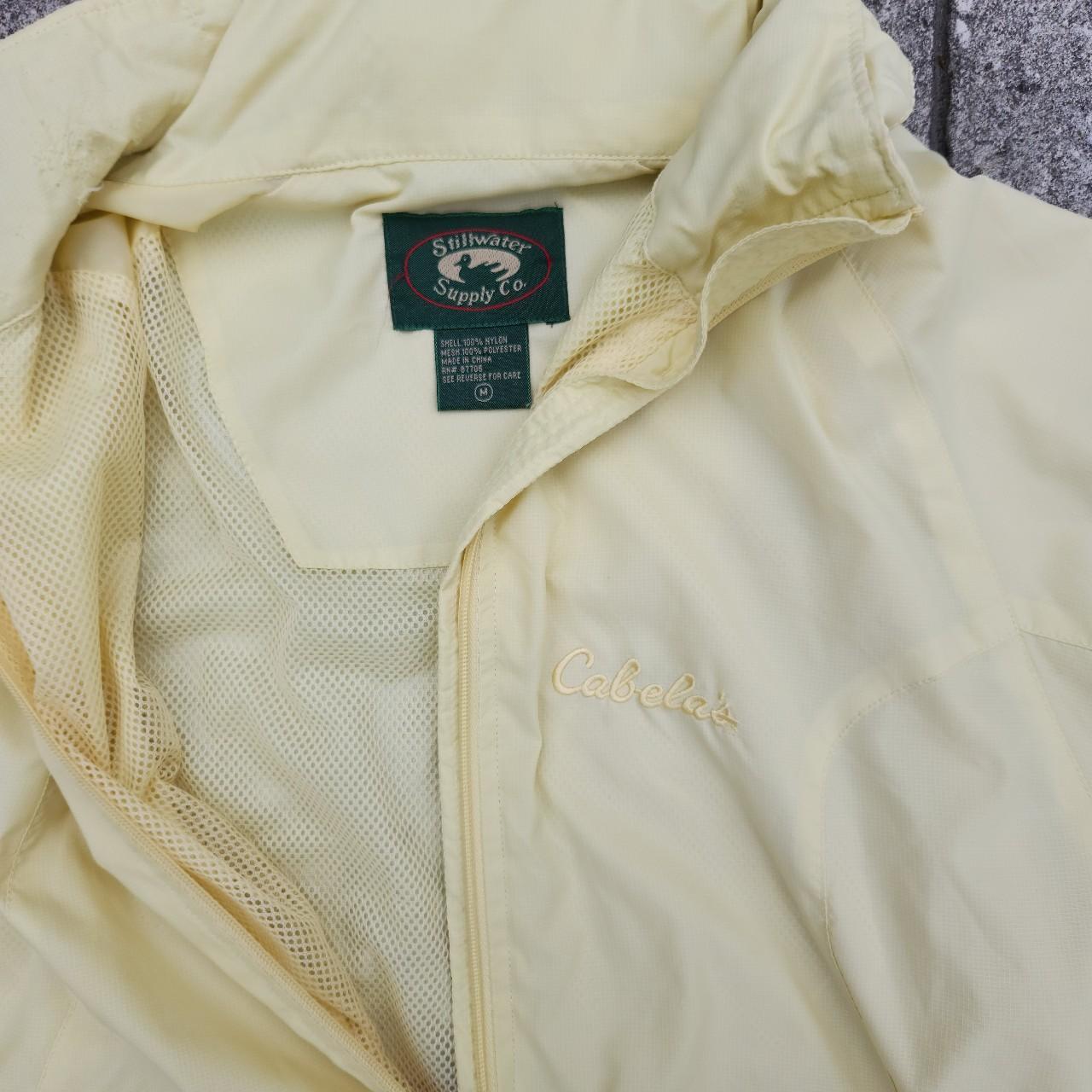 Cabela's Women's Yellow and Cream Coat Depop