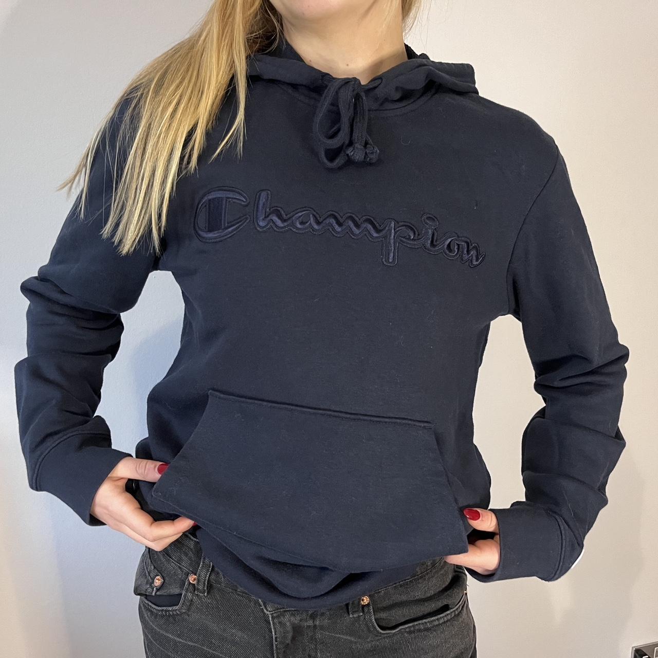 Navy blue hot sale champion hoodie women's