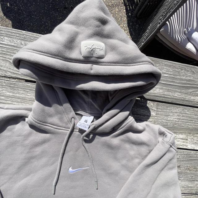 Fear of God x Nike Double Hood Hoodie Grey and... - Depop