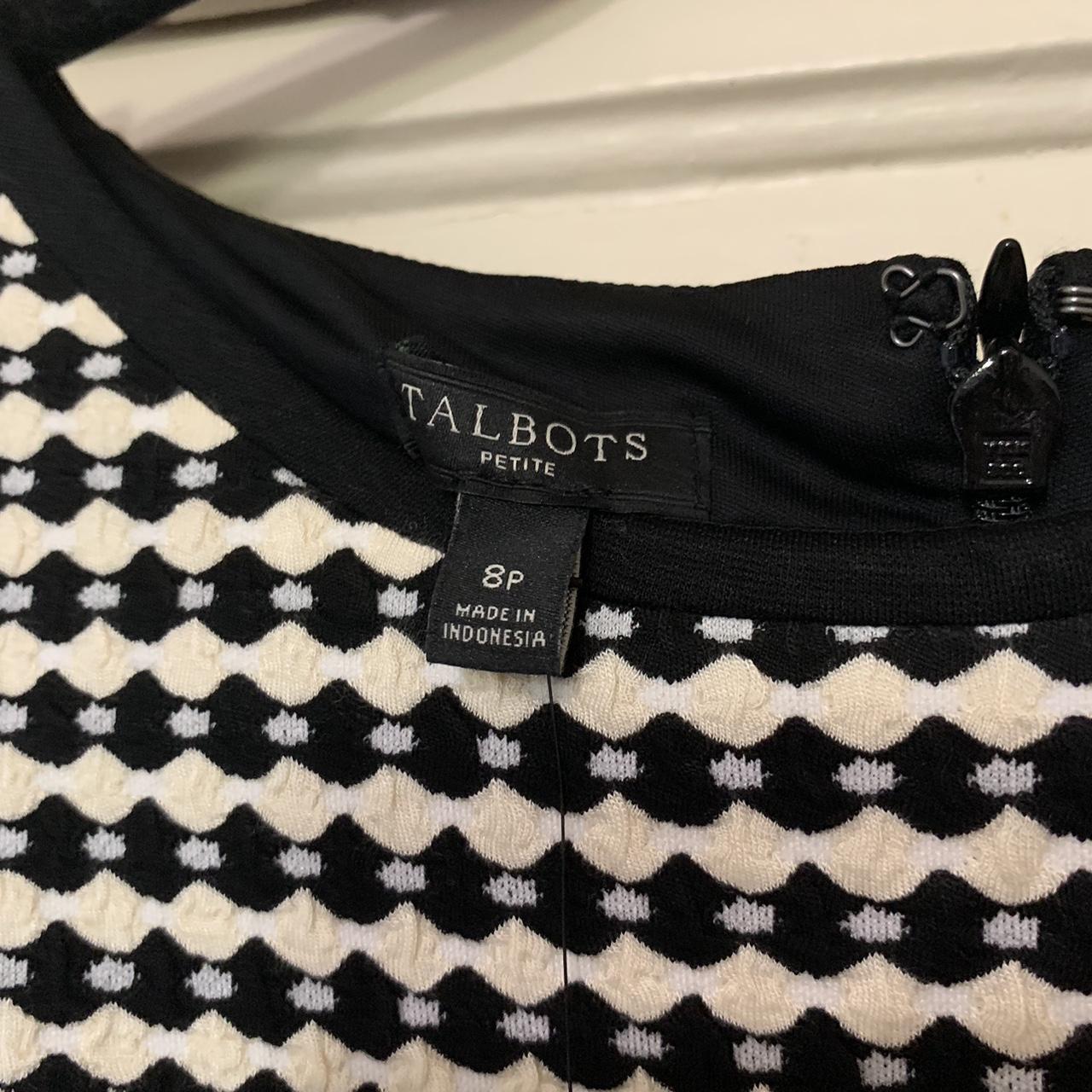 Talbots Black Womens Size 8P Dress