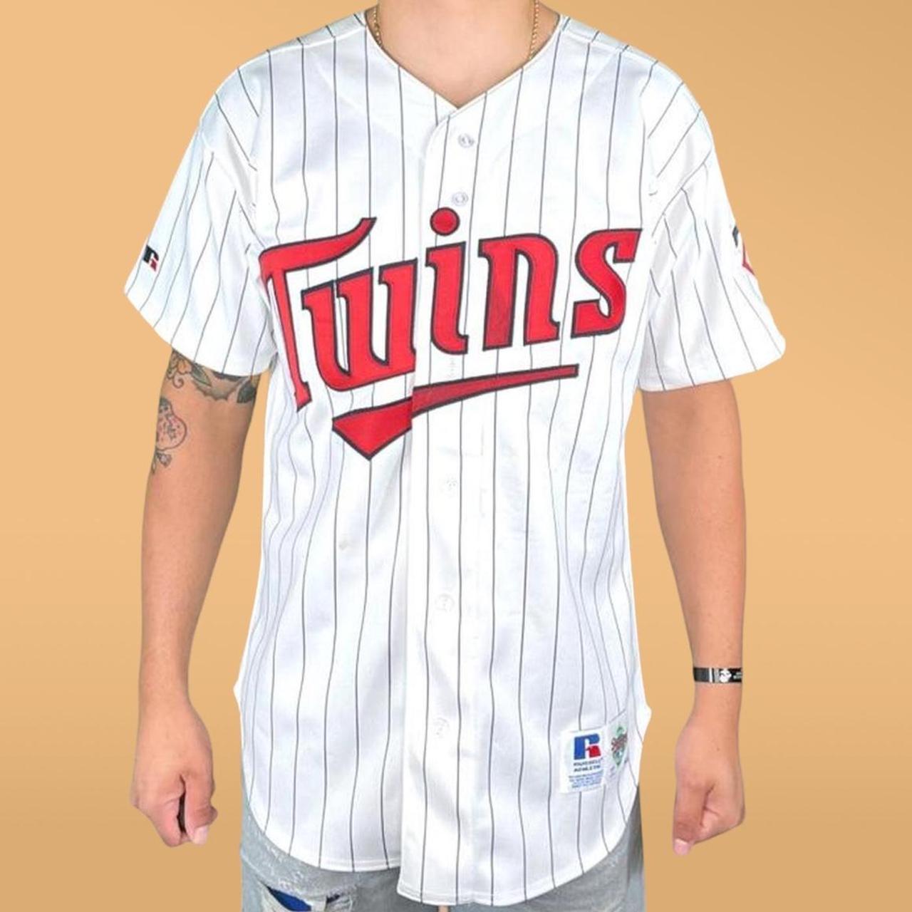 Majestic Minnesota Twins Baseball Jersey 90s - Depop