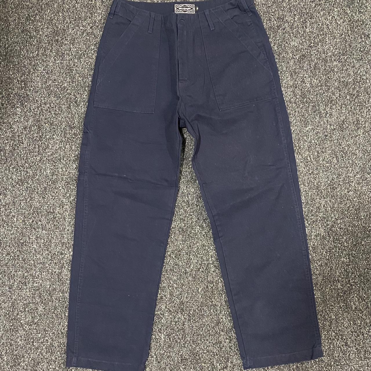 Blacksmith blue fatigue carpenter trousers in... - Depop