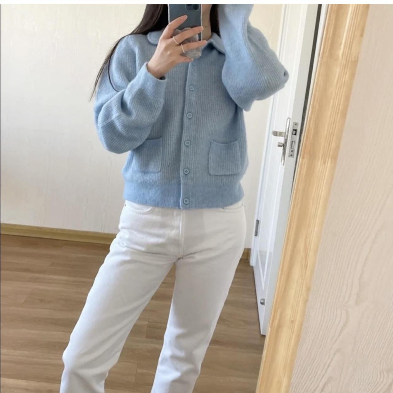 &Other stories Collared Knit Cardigan Knitted... Depop