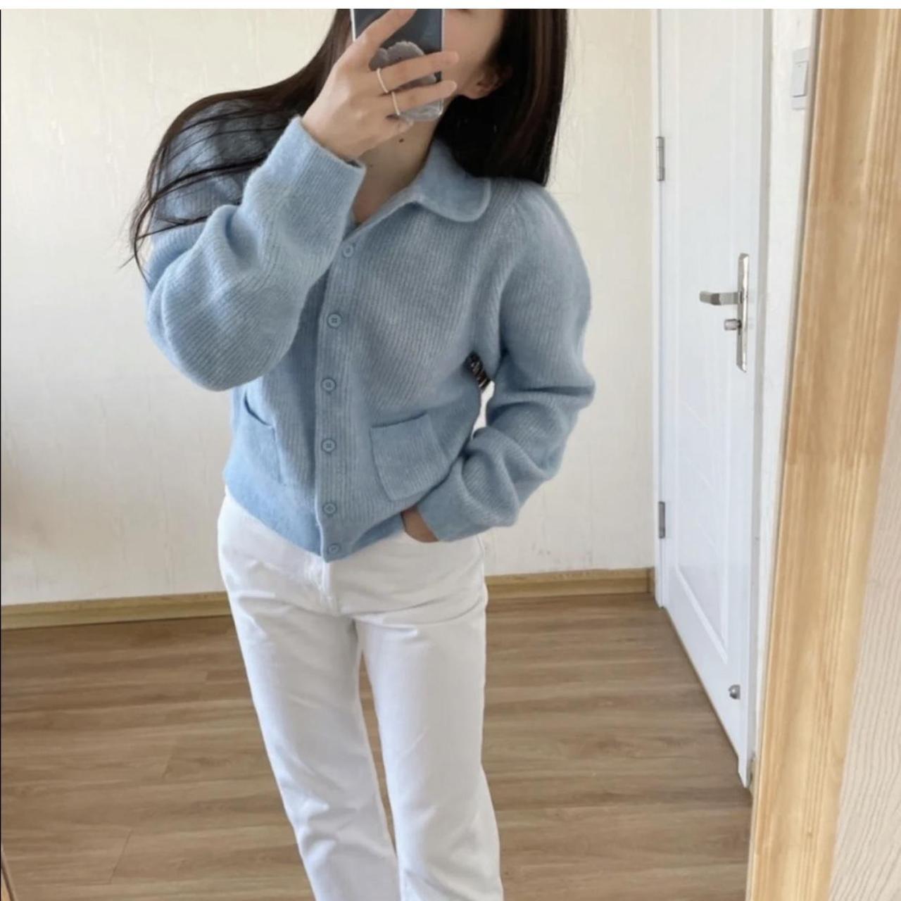 &Other stories Collared Knit Cardigan Knitted... Depop