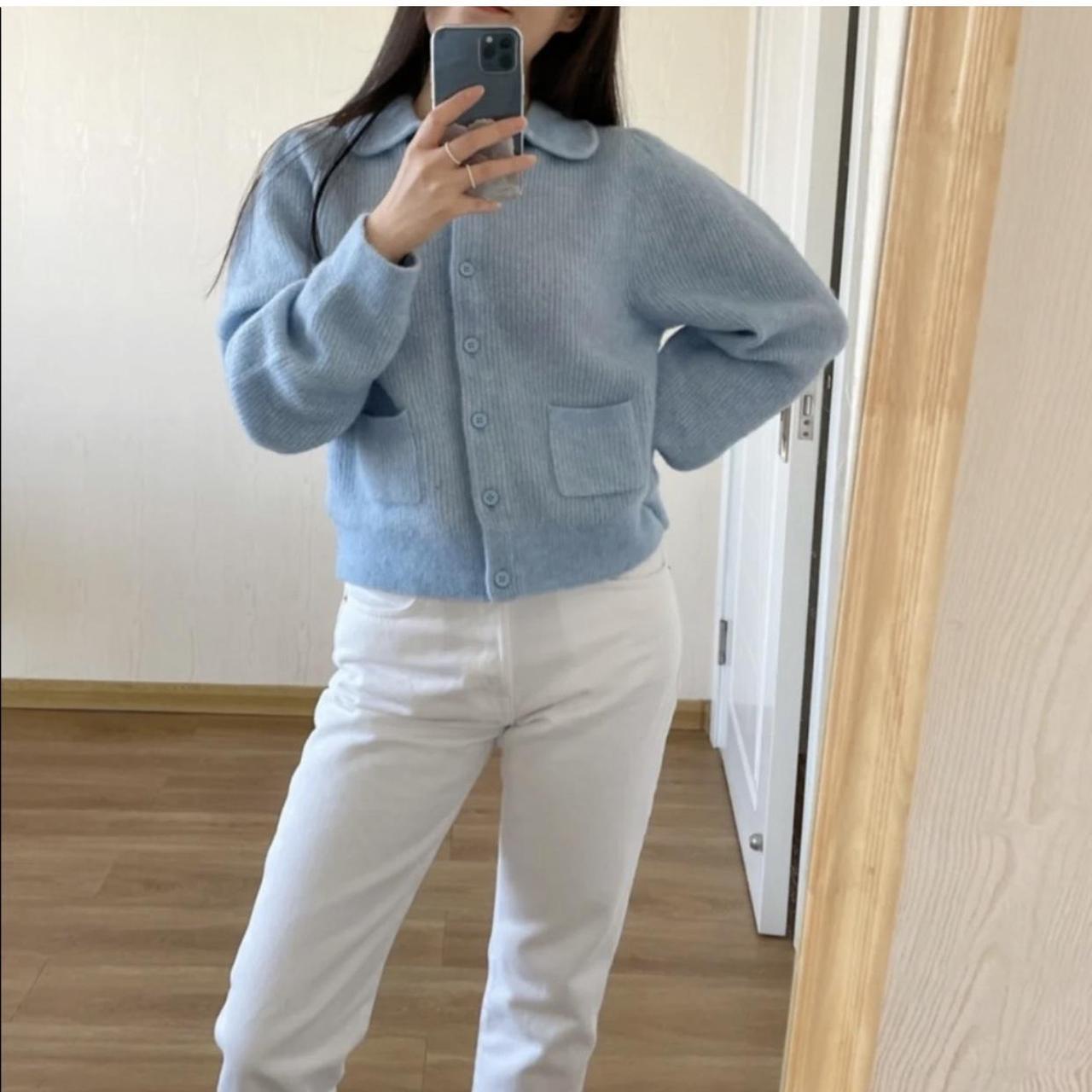 &Other stories Collared Knit Cardigan Knitted... Depop