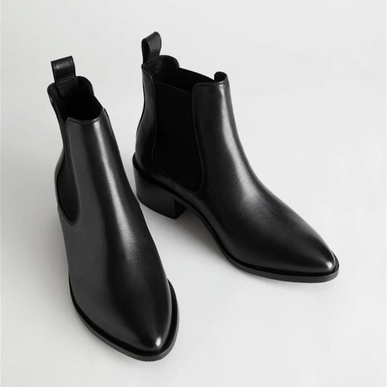 Leather chelsea boots & best sale other stories