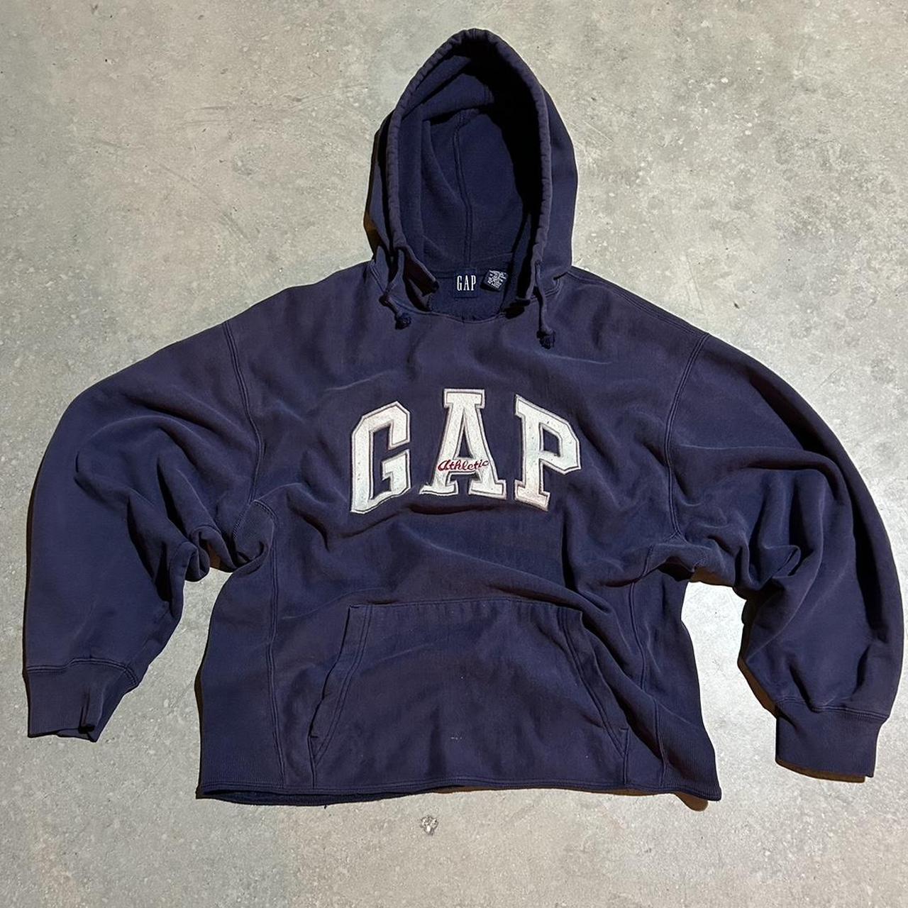 Vintage Gap Hoodie size M fits like a L Fading and... - Depop
