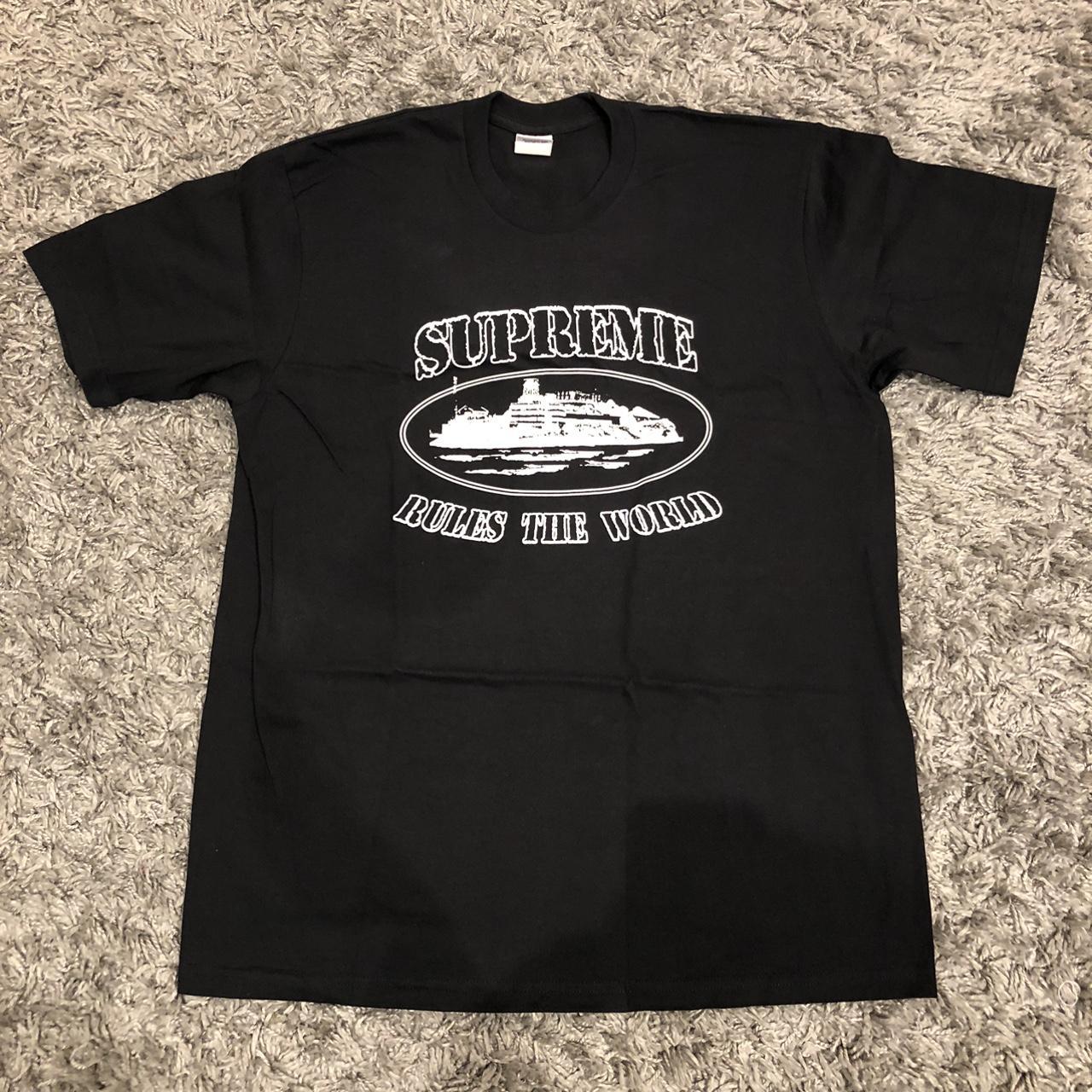 Supreme x Corteiz Rules The World Tee - Black -...