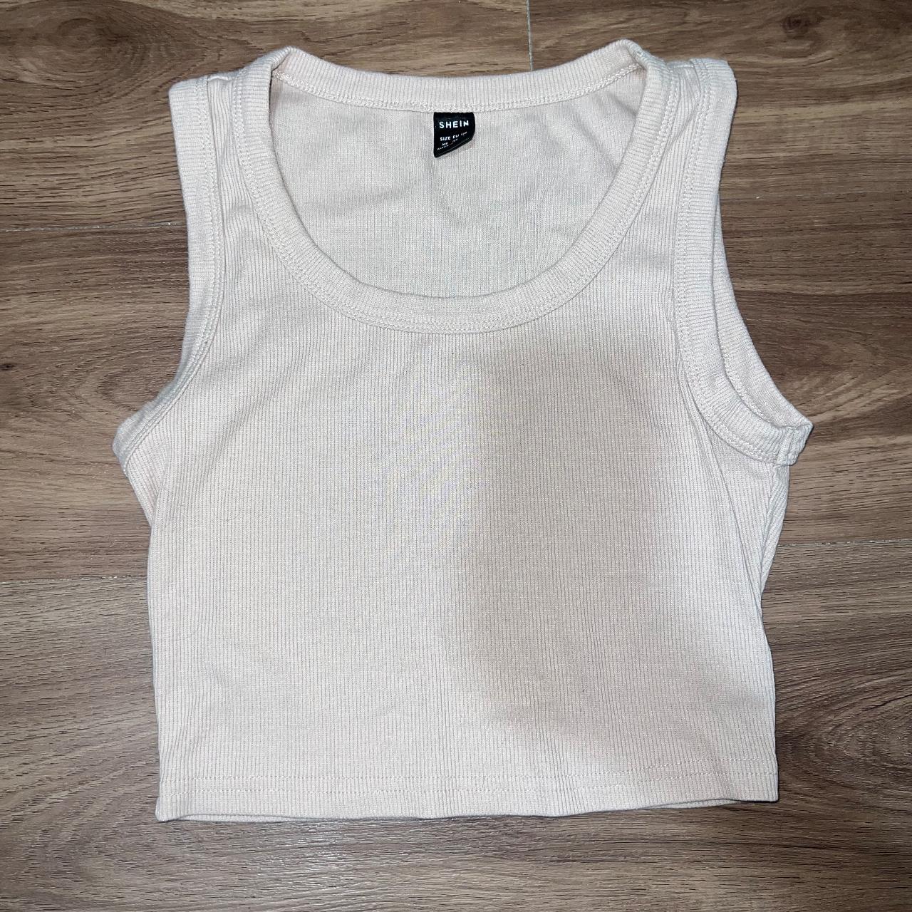 beige tank top size XS - Depop