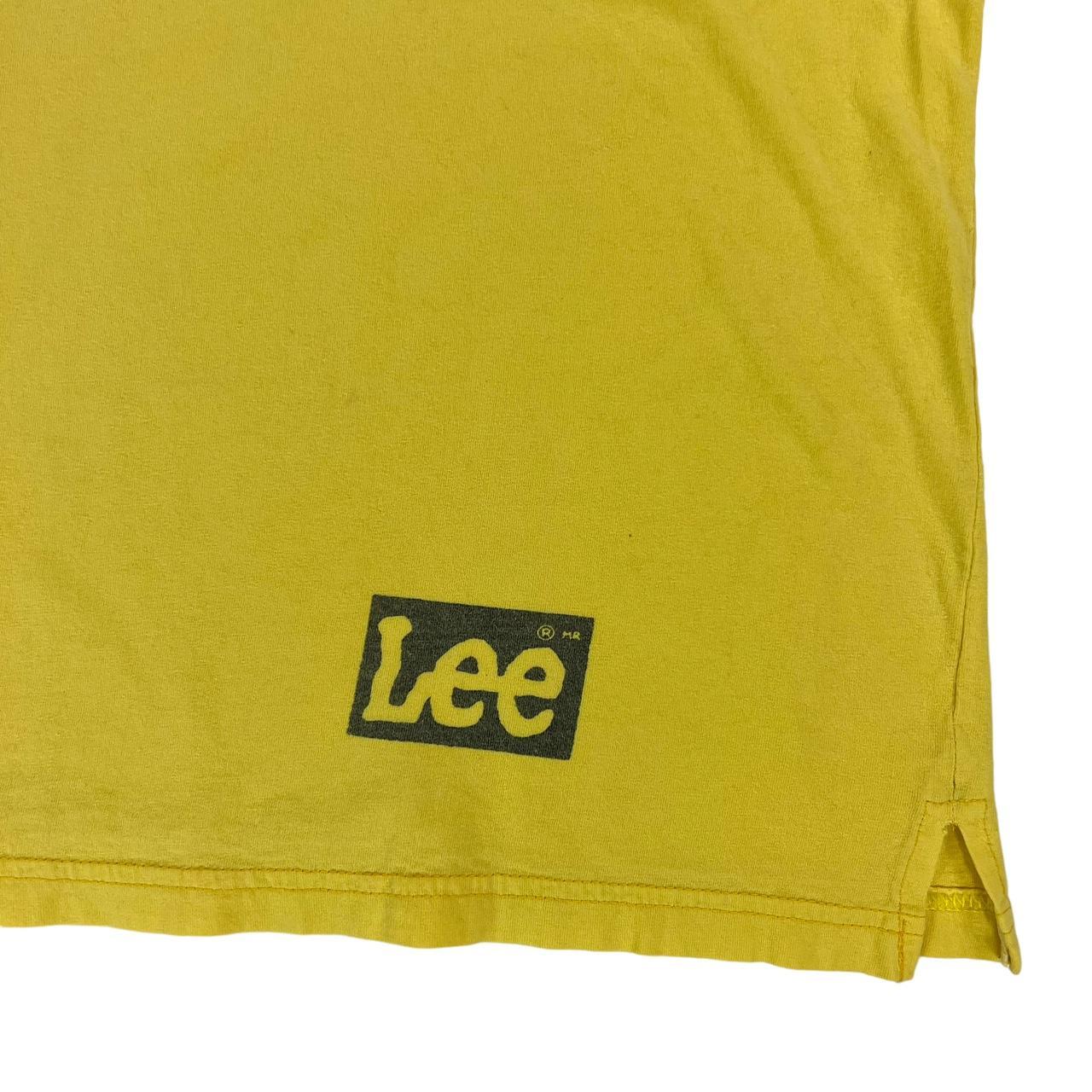 Lee Men's Yellow and Black T-shirt | Depop