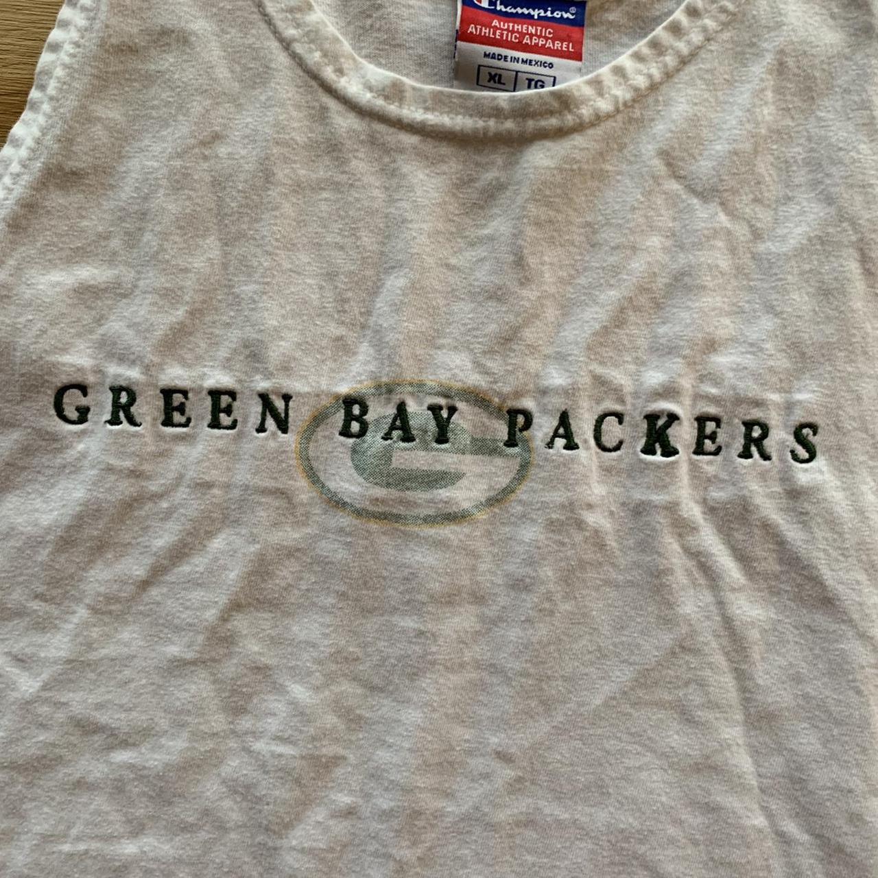 Vintage Green Bay Packers Tank Top Jersey Has a bit - Depop