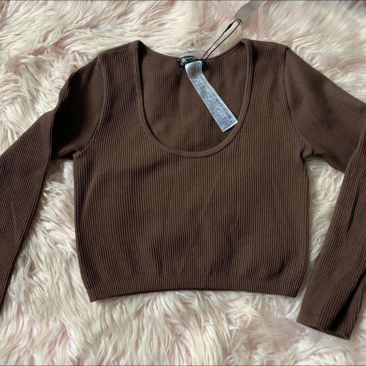 Brown Zara Crop Top Size XSS Brand New zara... Depop