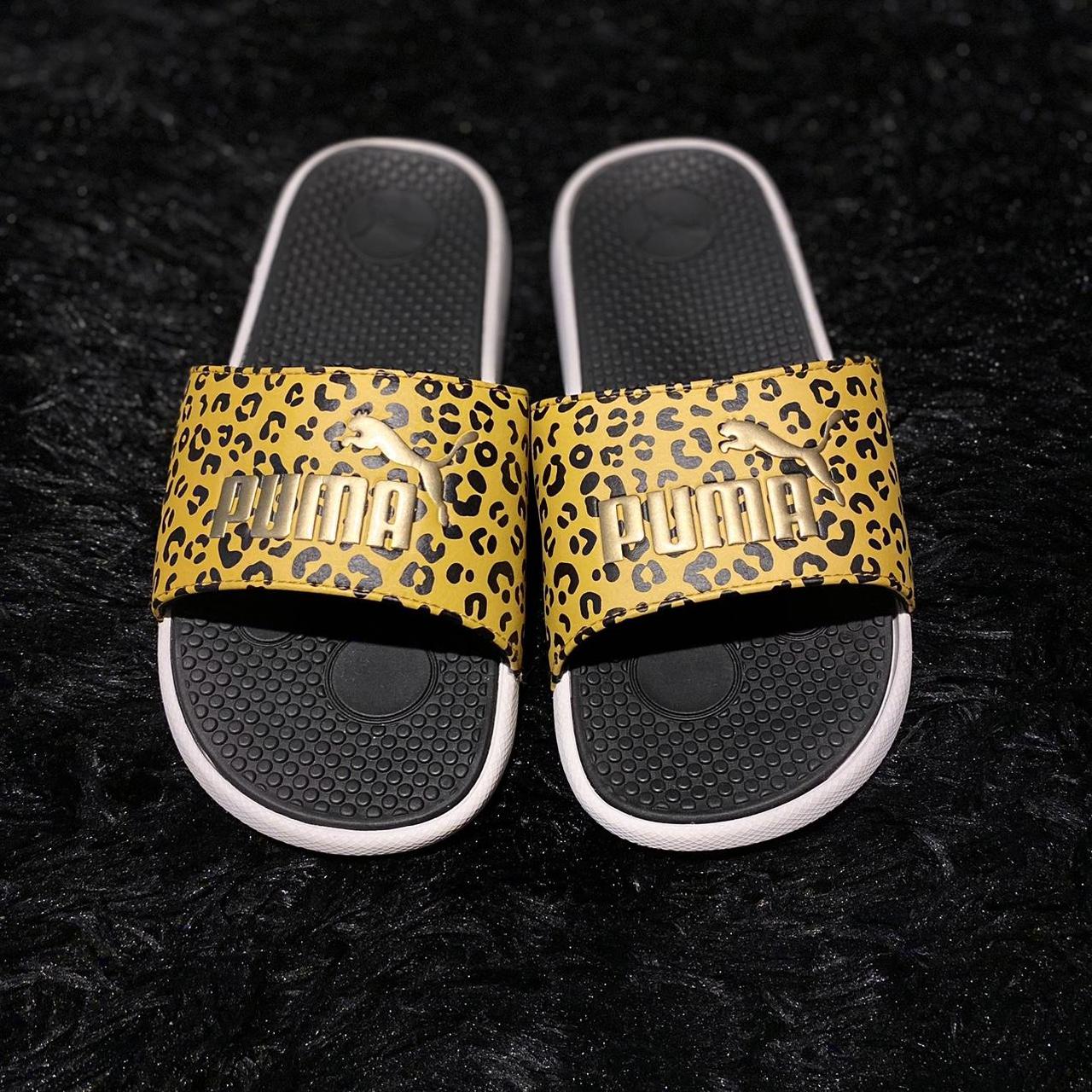 Puma leopard print hot sale sliders