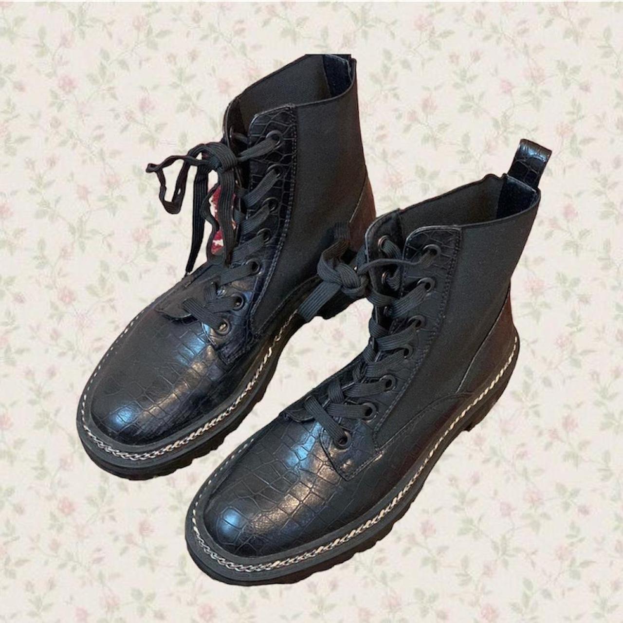 Princess Polly Women's Black Boots | Depop