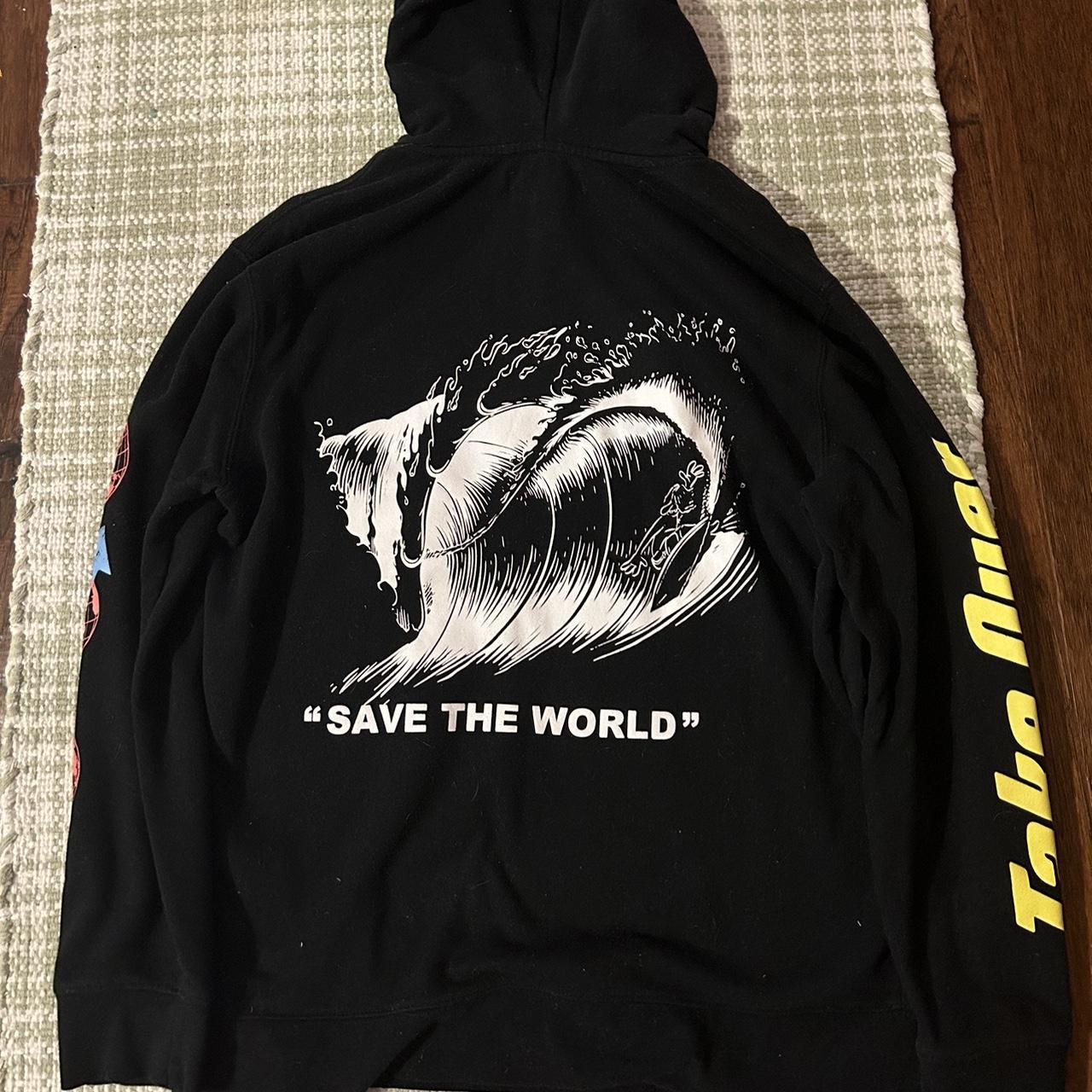 forever 21 men worldwide save the world hoodie . Depop