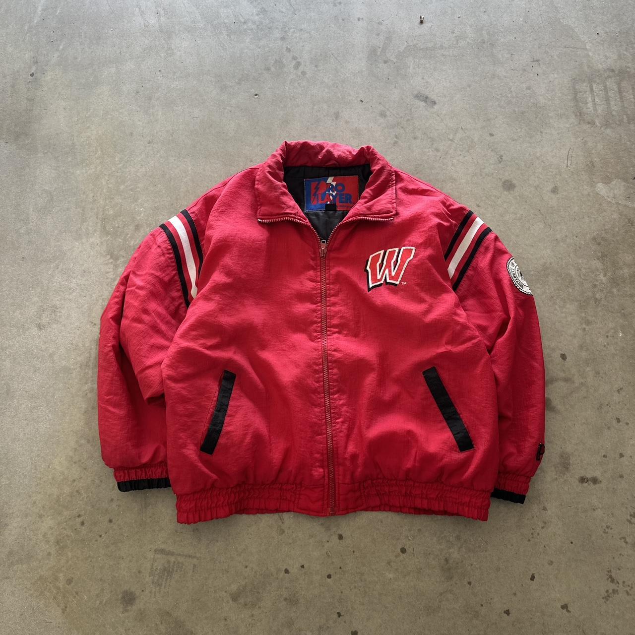 Men's Red and White Jacket | Depop