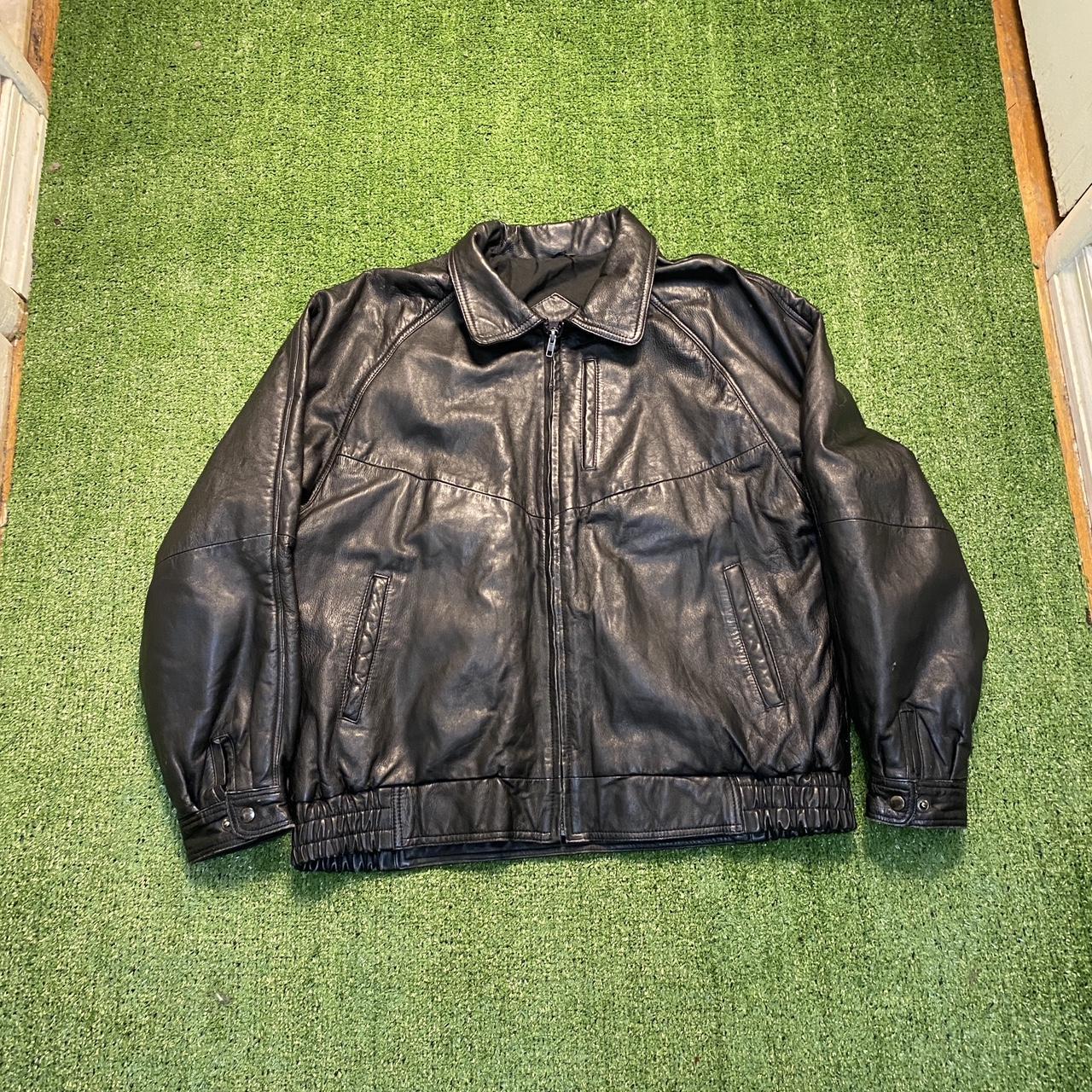 Vintage 90's Black Two Piece Front Zip Bomber Jacket - Depop