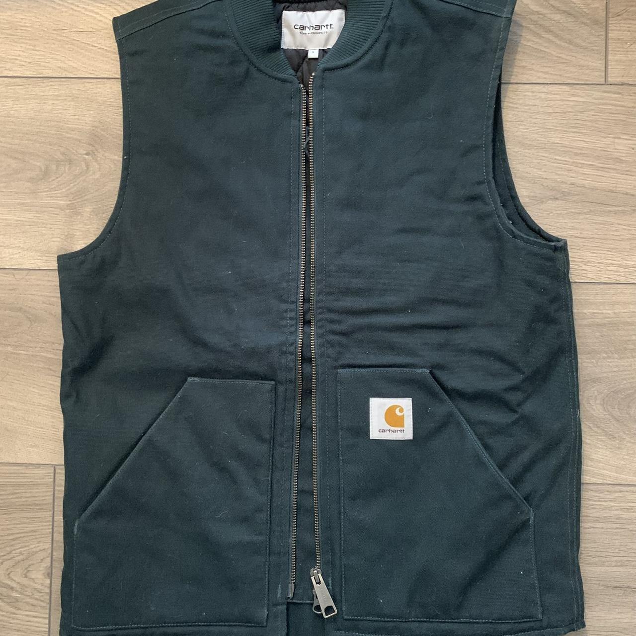 Carhartt Men's Green Gilet | Depop