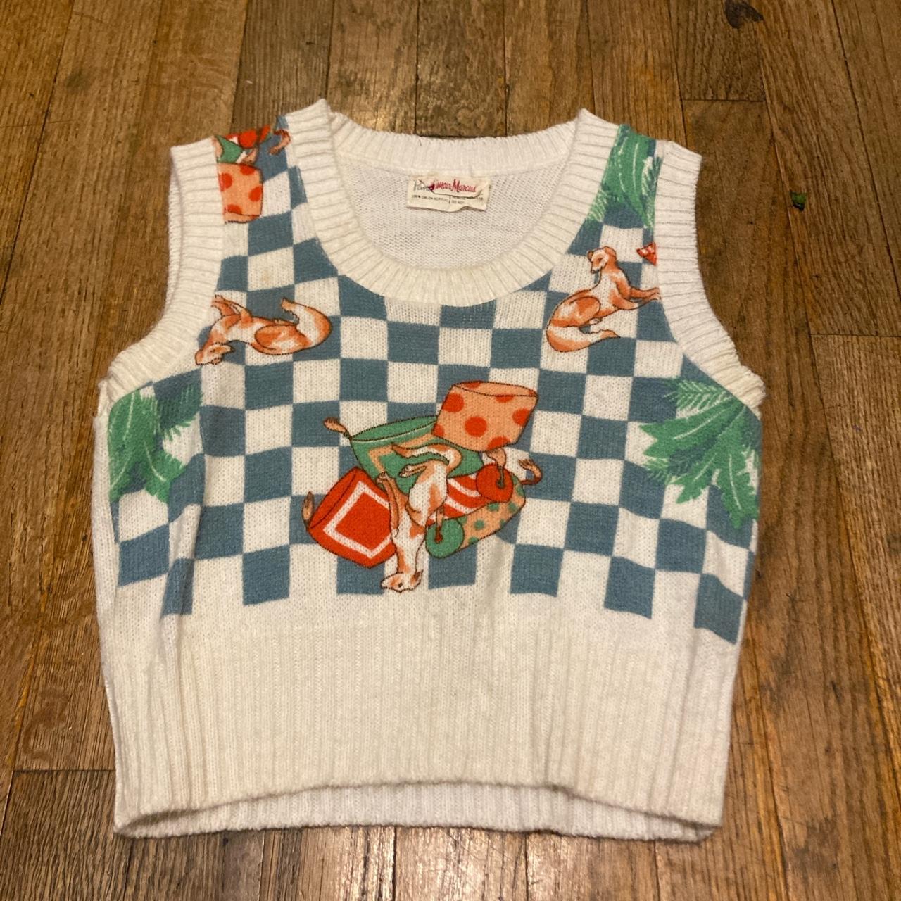 PANDORA Women's White and Blue Gilet