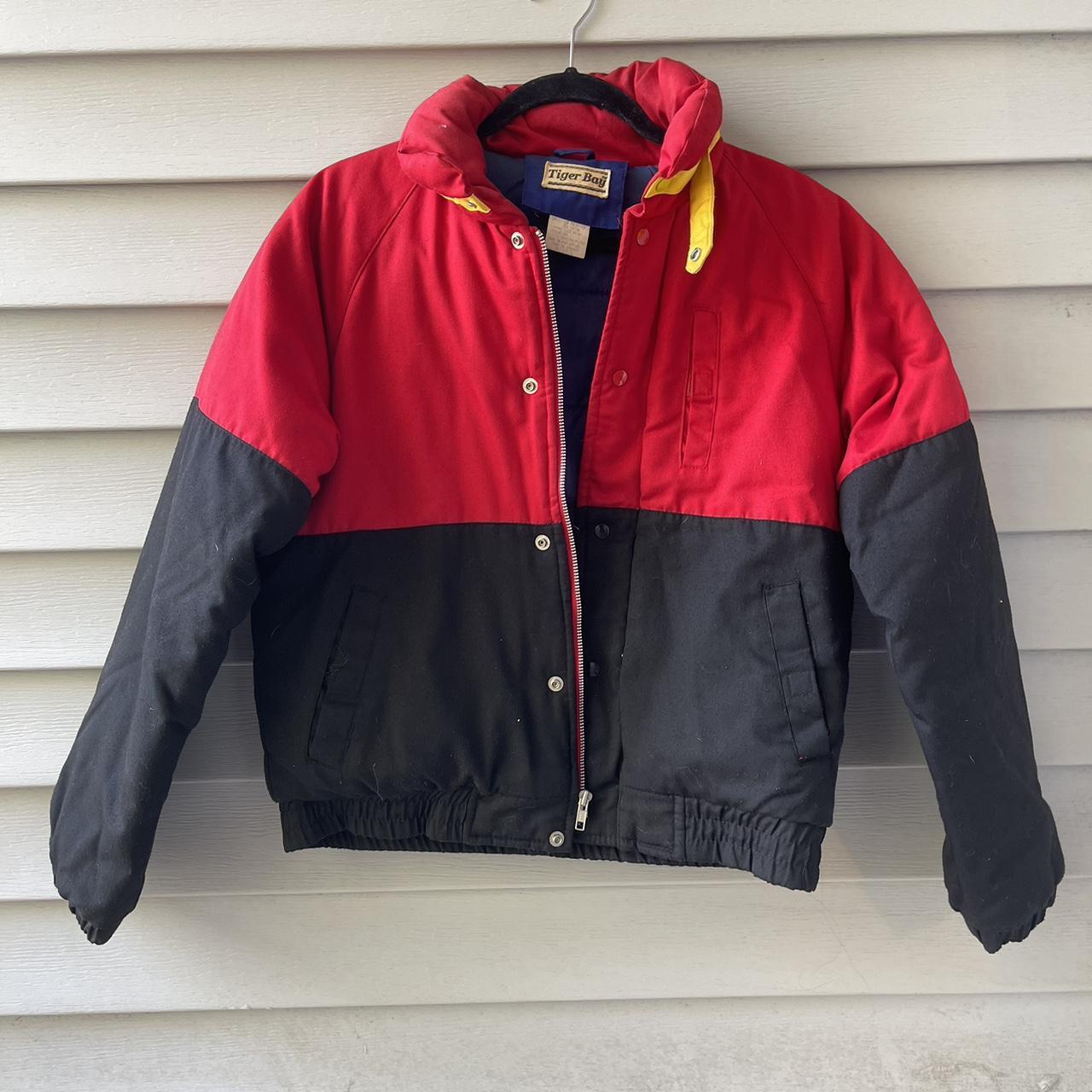 Vintage popular Tiger Bay 80s 90s Red Winter Warm Jacket XL