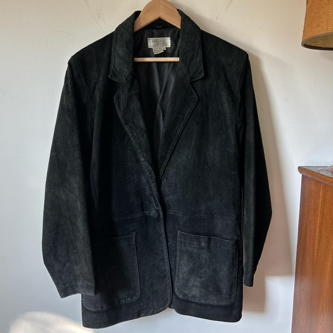 womens blazer mid suede vintage