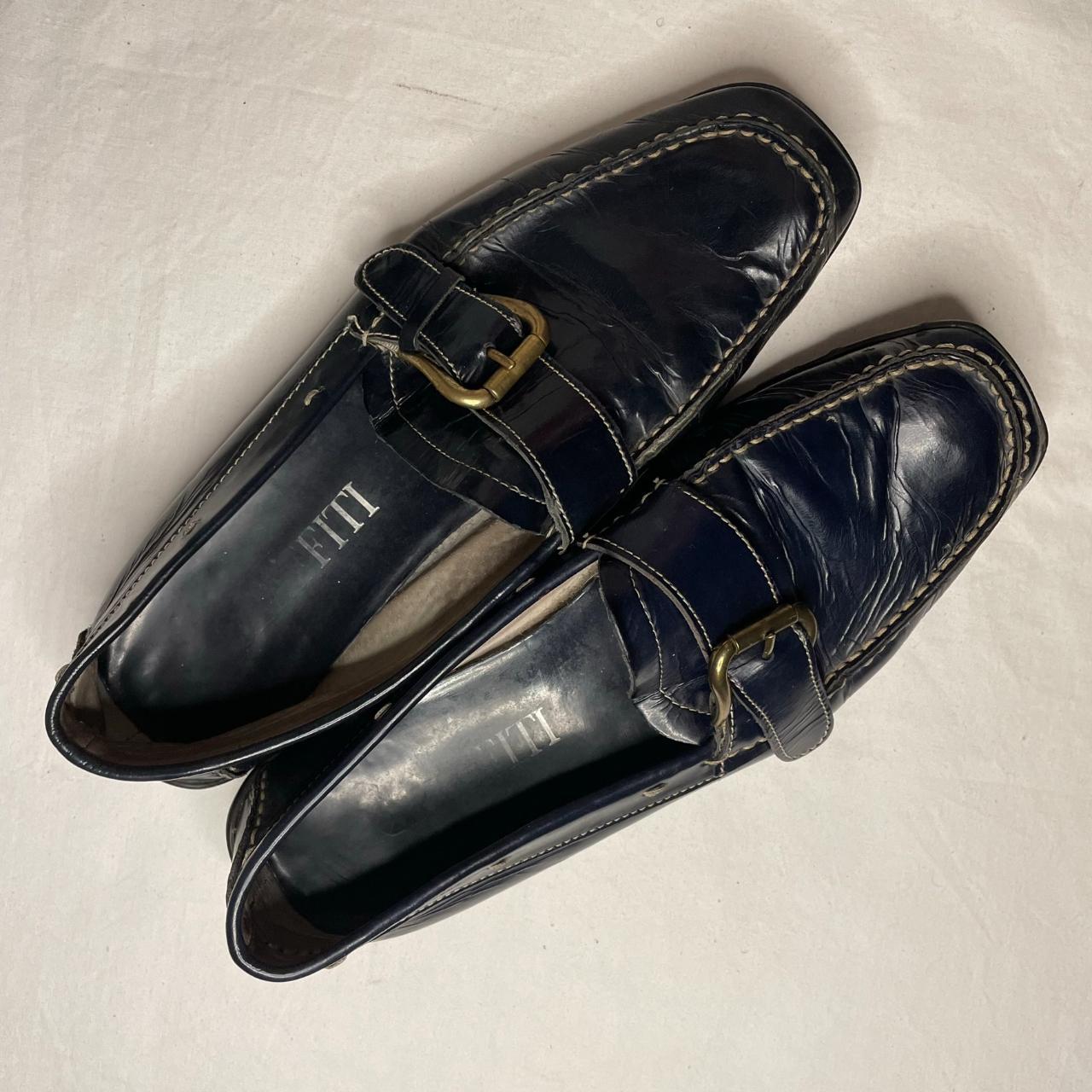GRAFFITI Navy Loafers Vintage Condition - See... - Depop