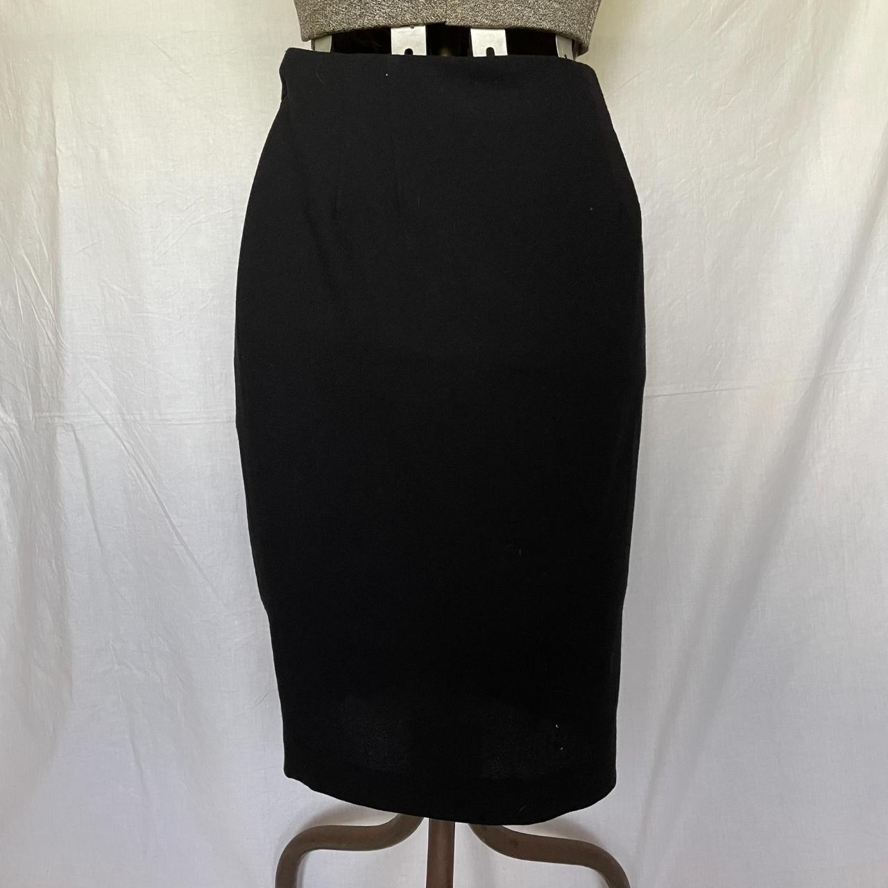 ANTHEA CRAWFORD Black wool skirt Pure New 100%... - Depop