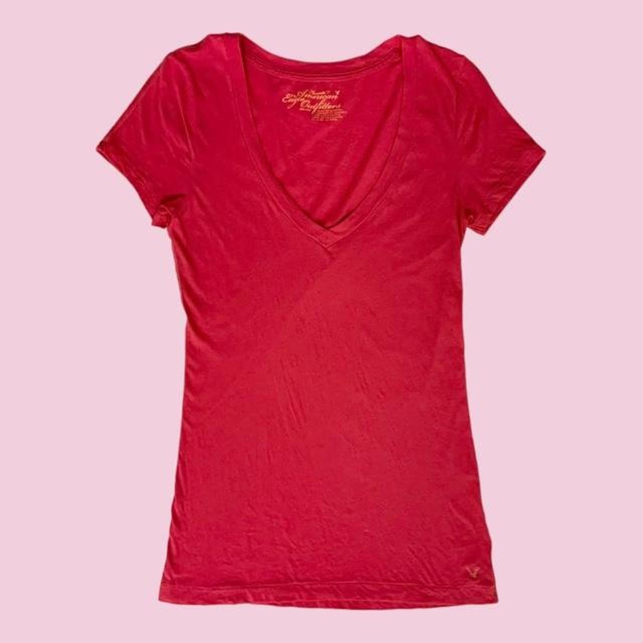 American Eagle Outfitters Women's Pink Shirt Depop