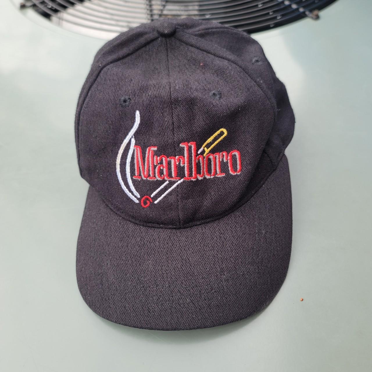 Marlboro Men's Black and Red Hat | Depop