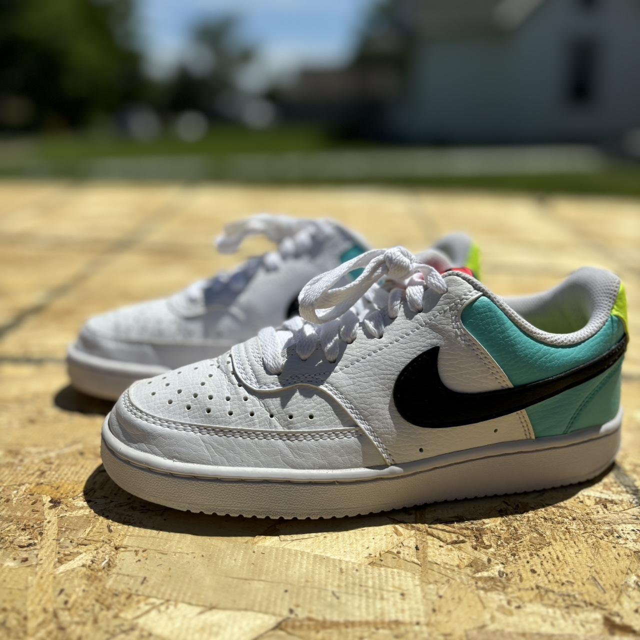 nike court vision low white multicolor