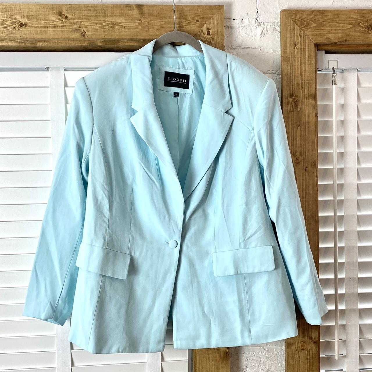 Eloquii Women's Blue Tailoredjackets Depop