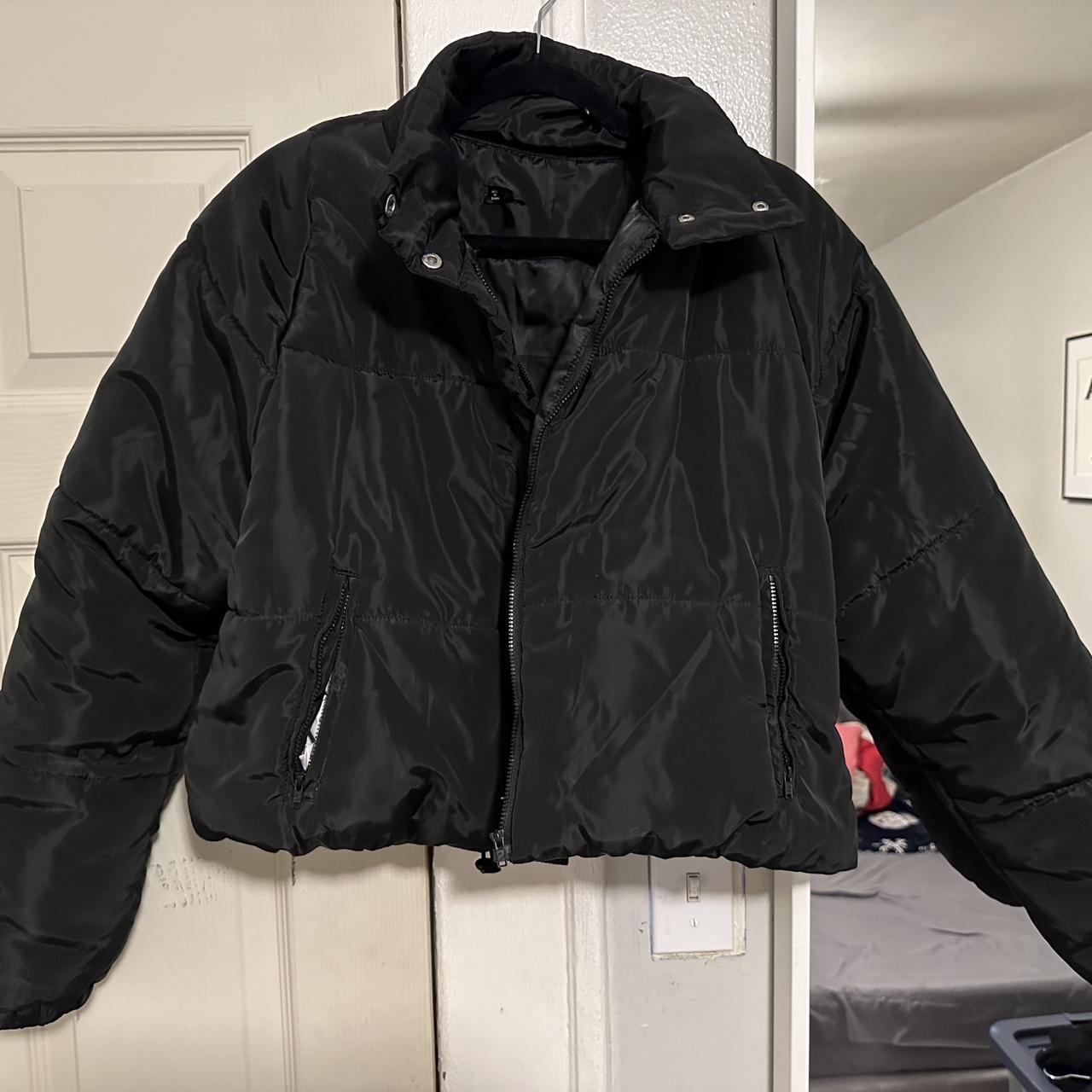 Black SHEIN puffer jacket - Depop