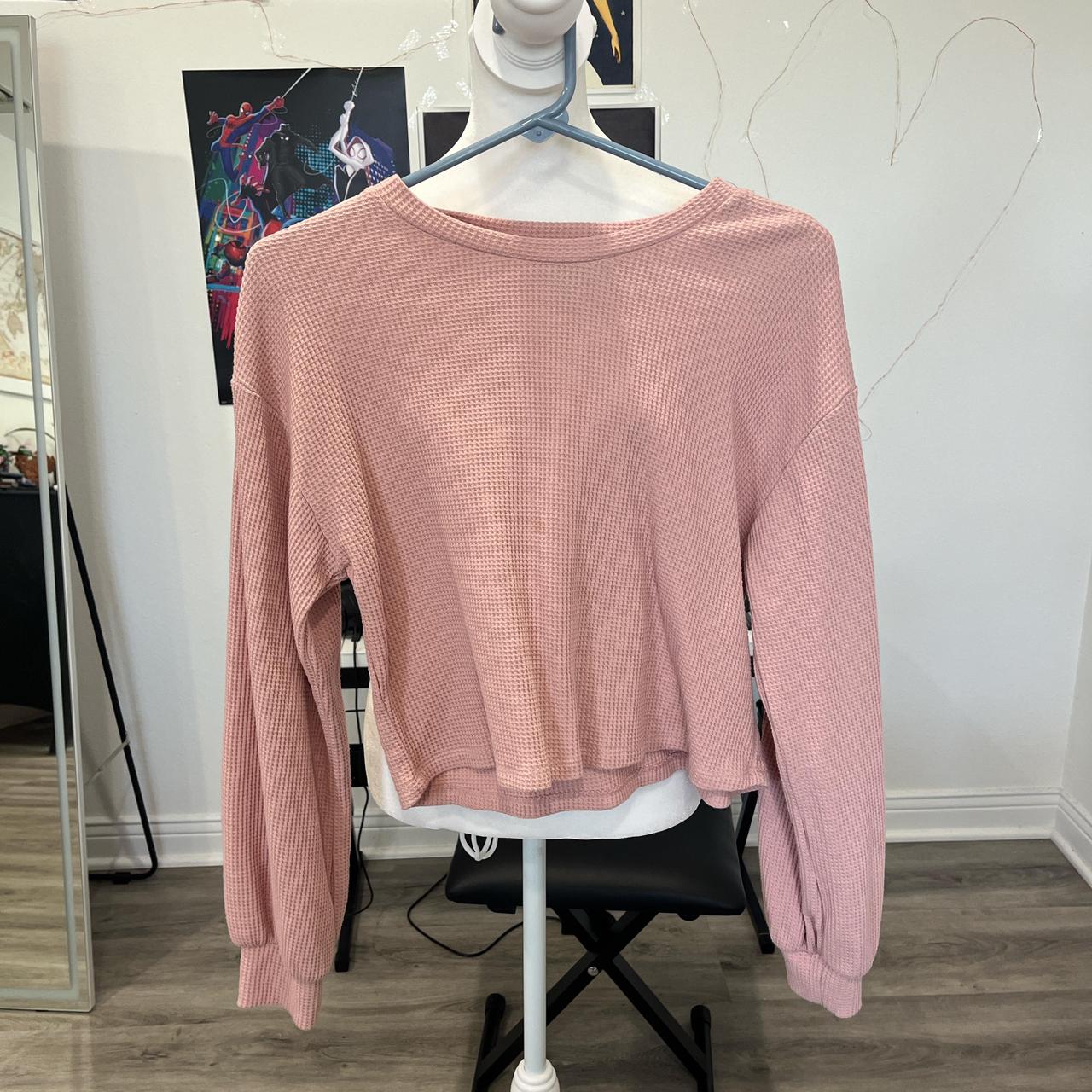 forever 21 pink knit sweater cute baby pink women s. Depop