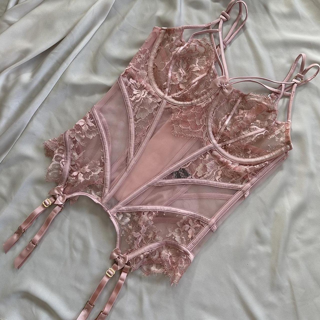 Honey Birdette Women's Pink Bra | Depop