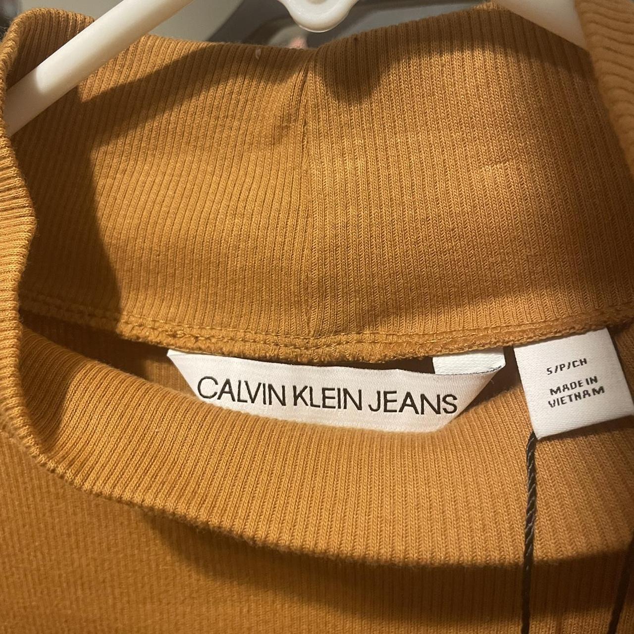 Calvin Klein Jeans Women's Yellow Dress | Depop