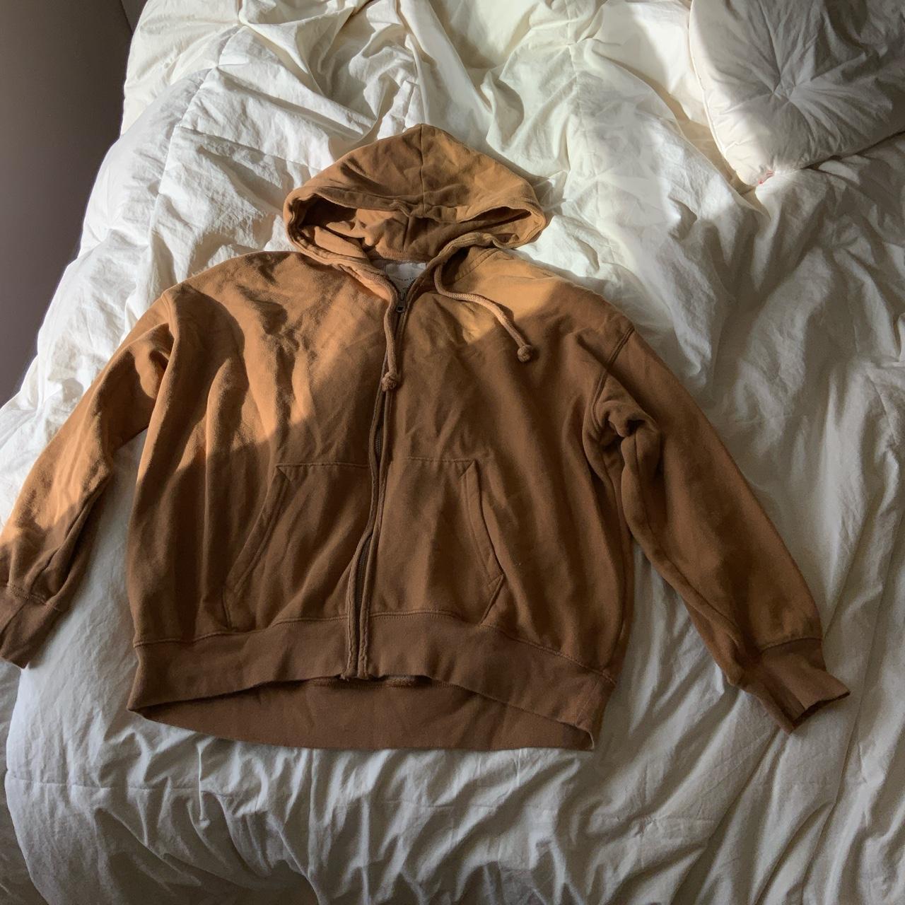 American Eagle XS/s zip up hoodie brown perfect... Depop