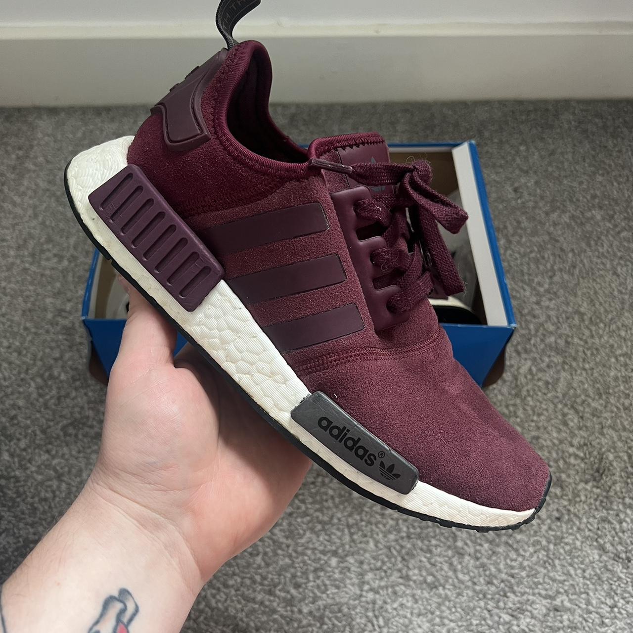 Adidas nmd suede burgundy online