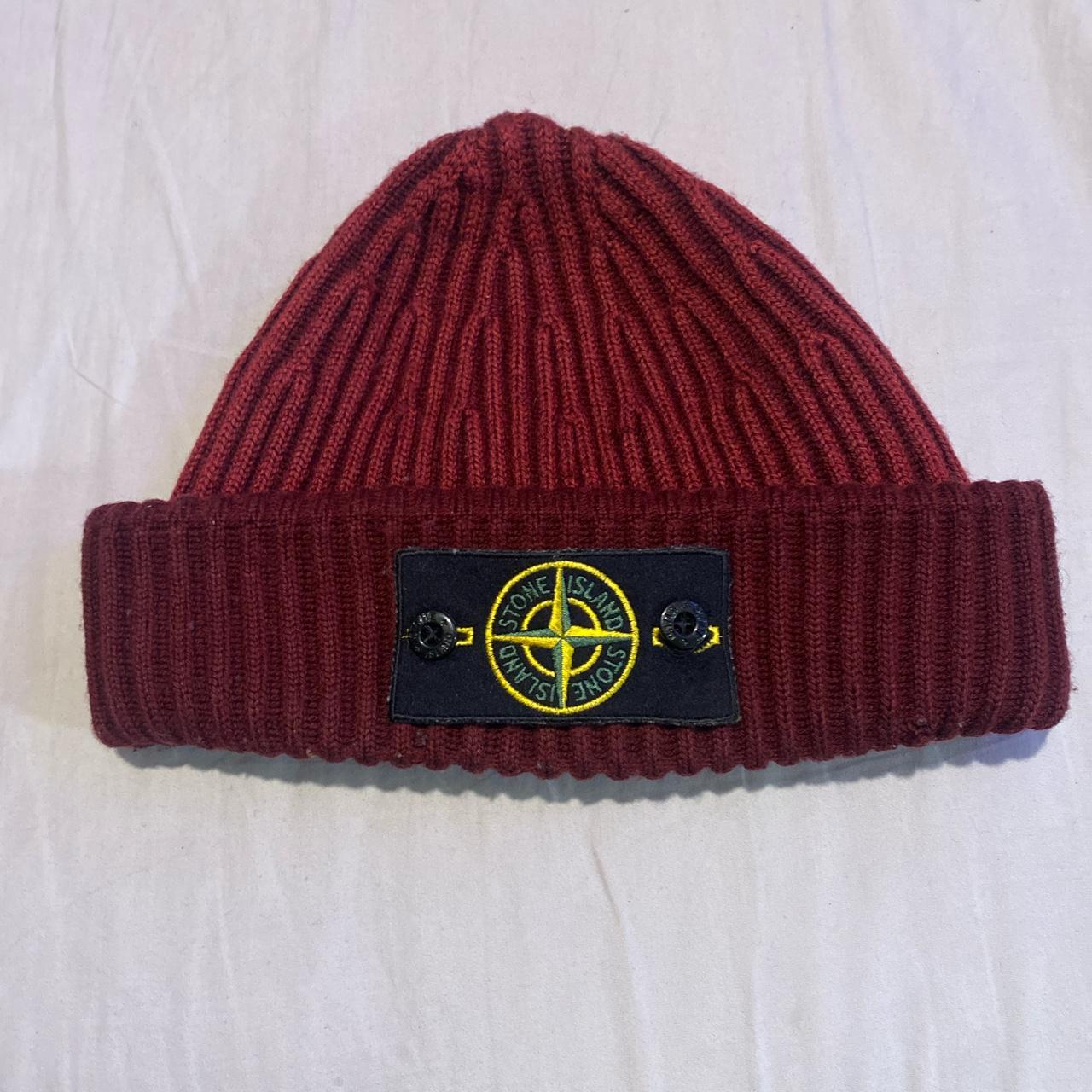 Rare stone island red and burgundy two tone
