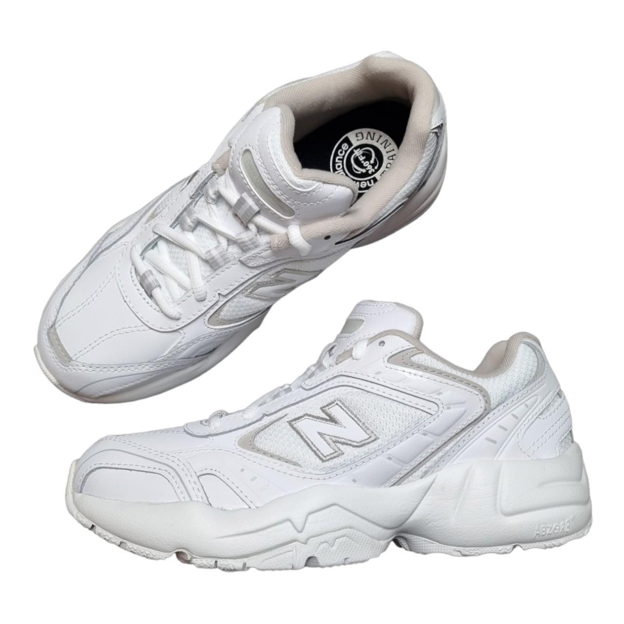 New Balance 452 Trainers White Grey Chunky Sneakers... - Depop