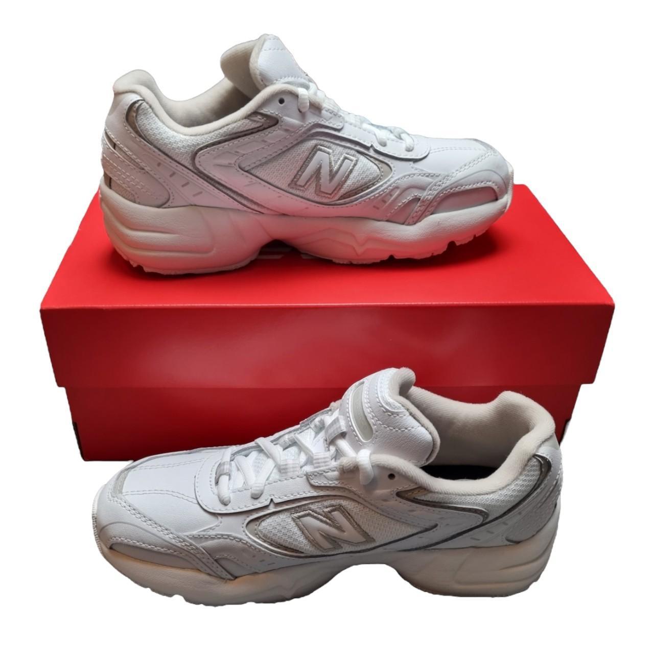 New Balance 452 Trainers White Grey Chunky Sneakers... Depop