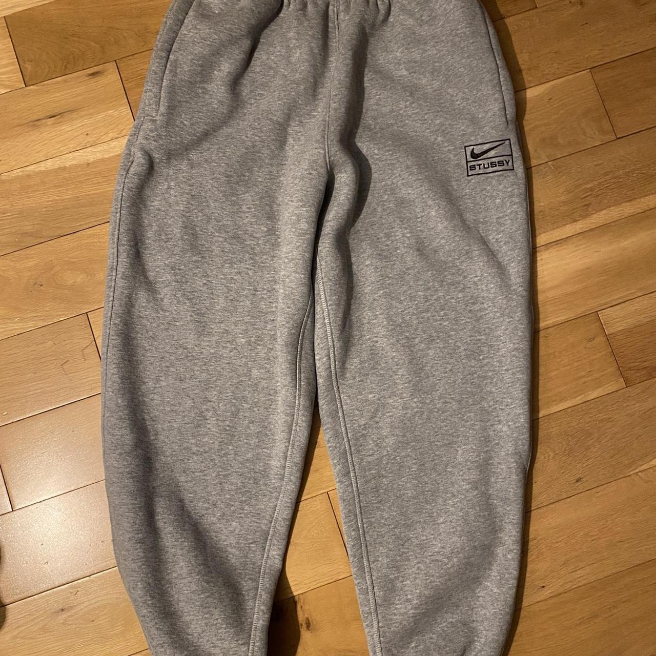 Stussy x Nike joggers grey Size large - fit baggy... - Depop