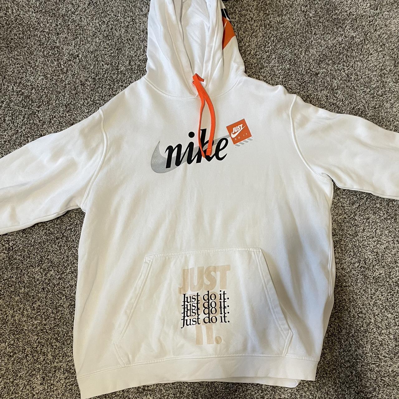 Nike jdi white hoodie hotsell