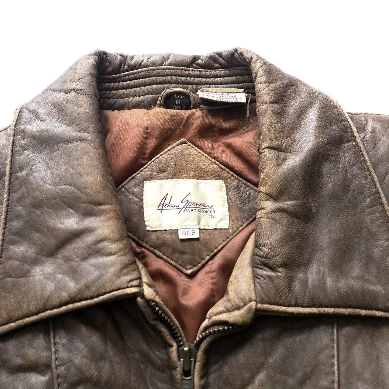 Vintage Adam Spencer Leather Jacket Size Mens