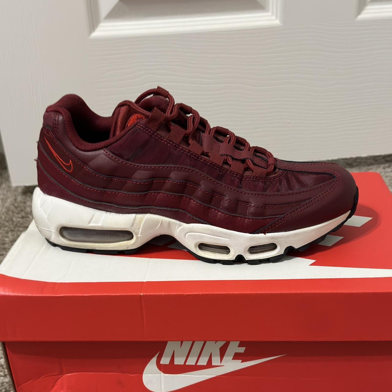 Air max 95 red burgundy women s size 8 airmax Depop