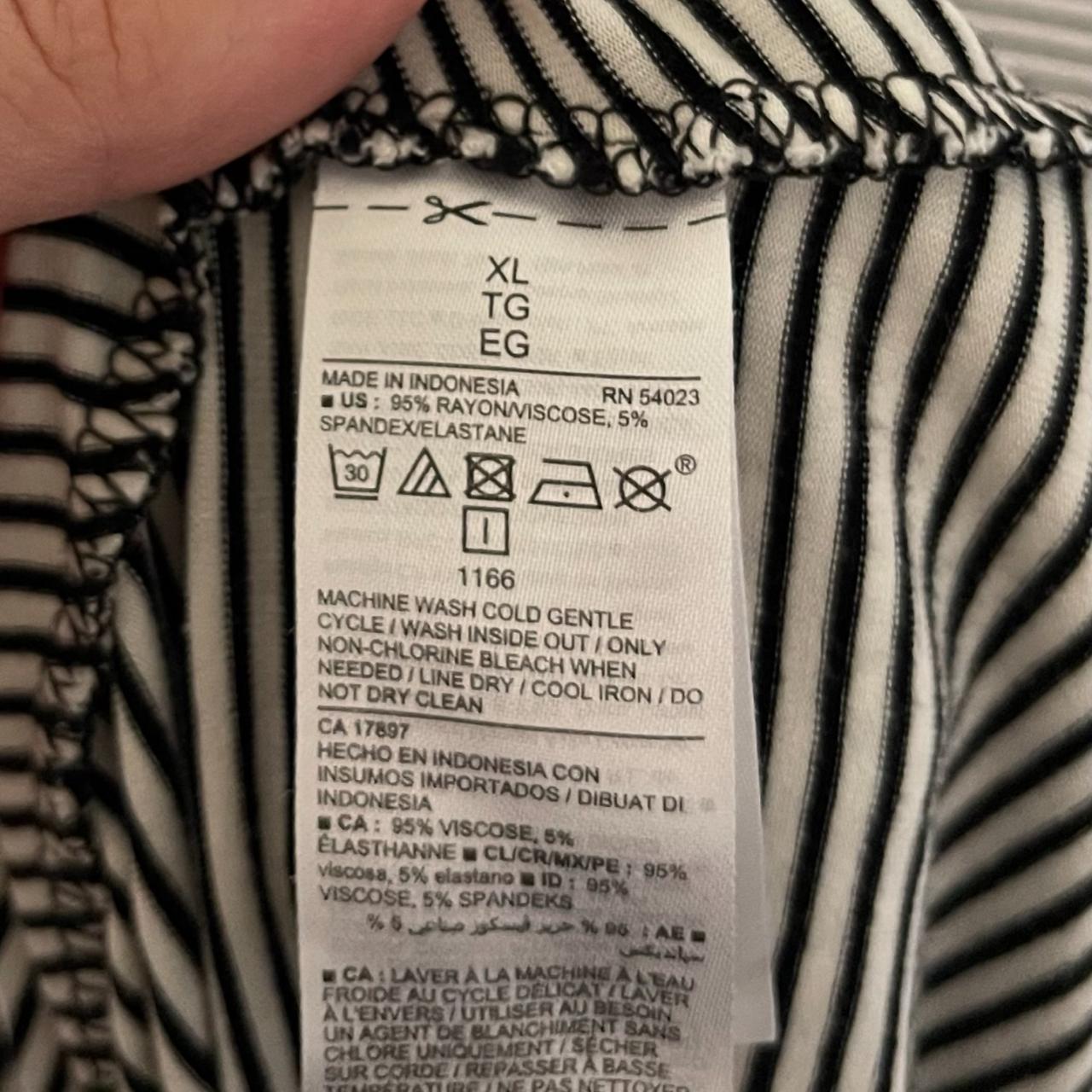 Old Navy black and white striped dress. Super soft... - Depop