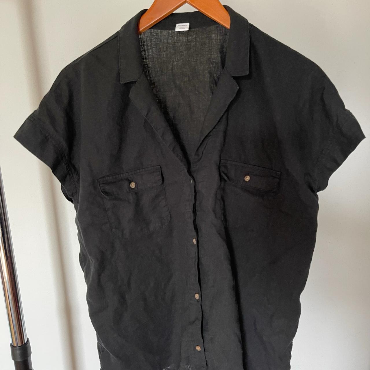 Old Navy black button up shirt. Never worn and only... Depop