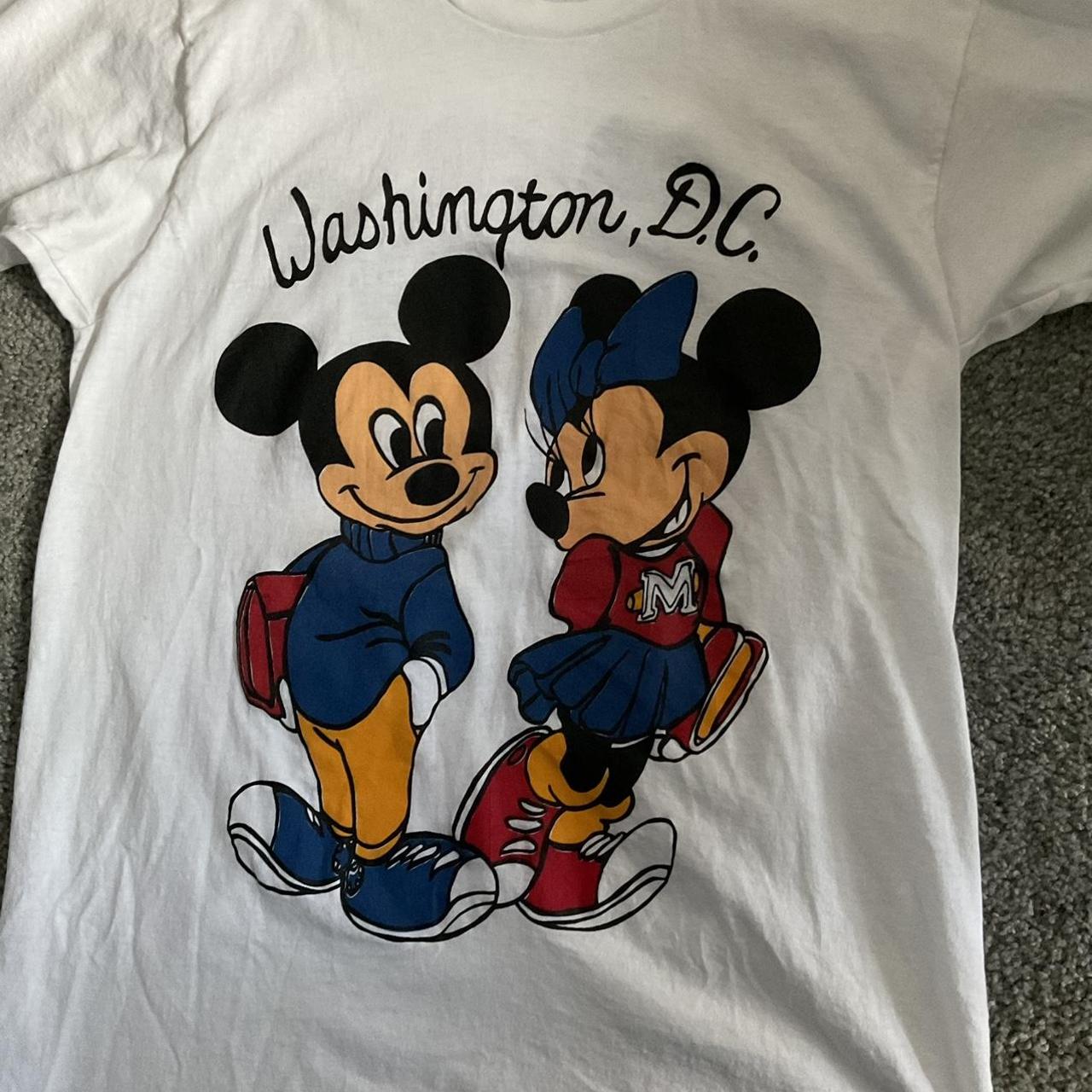 Mickey and Minnie Mouse Washington 80s Tee Single... - Depop